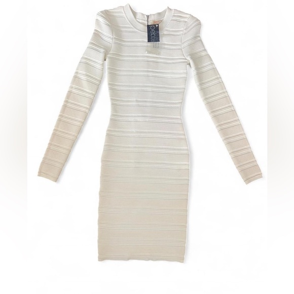 Torn by Ronny Kobo White Long Sleeve Dress - Picture 2 of 8